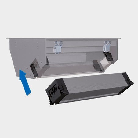 ▷ Pasacables Rectangular 4 enchufes Schuko Conference - Montiel
