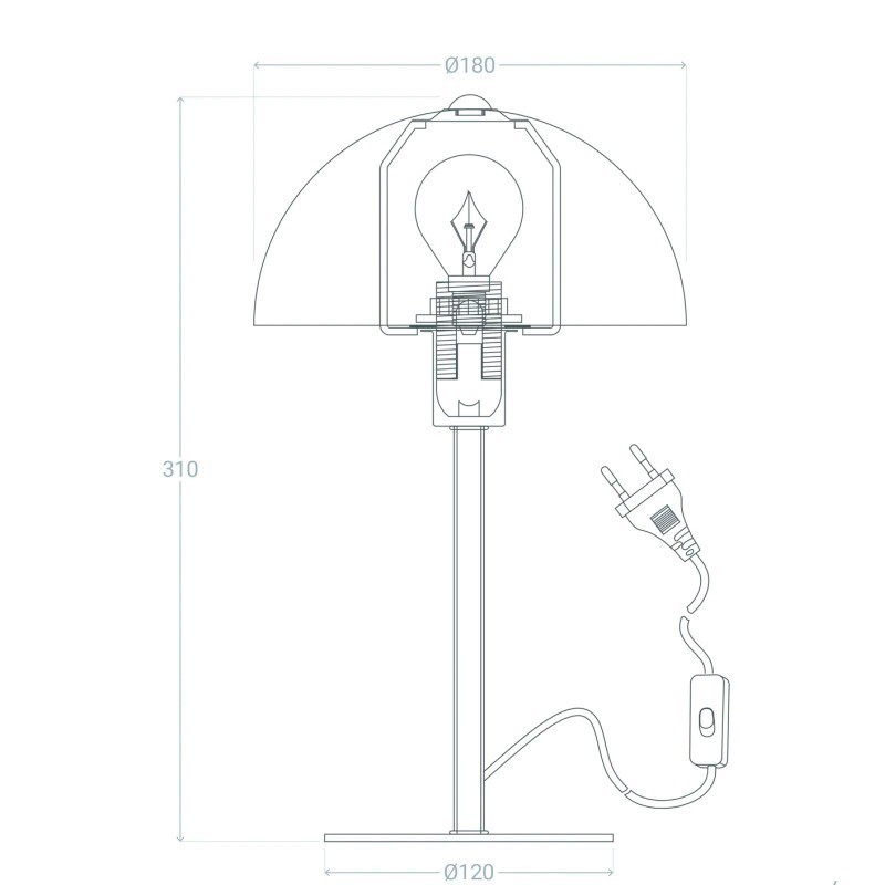 Lámpara Seta de Escritorio Shiroi-Kinoko - Montiel