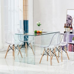 Mesa escritorio realizada en cristal templado de 12mm