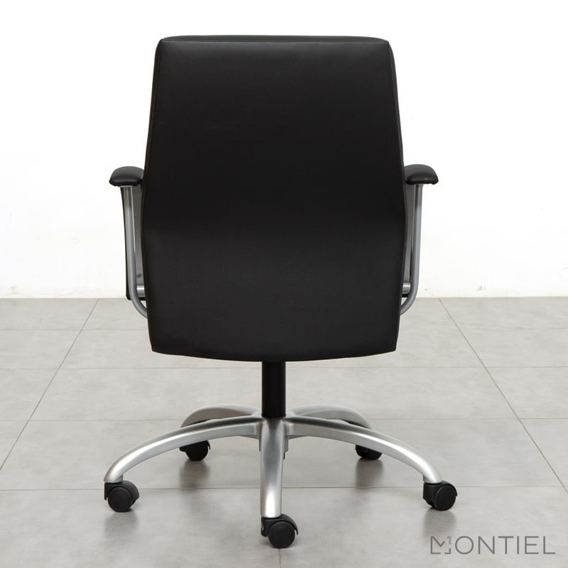 ▷ Sillón Oficina Símil Piel Negra de DelaOliva -Montiel
