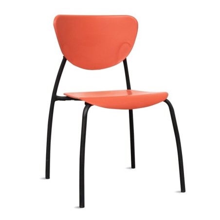 Silla Oficina Confidente de Plástico Roja de Montiel
