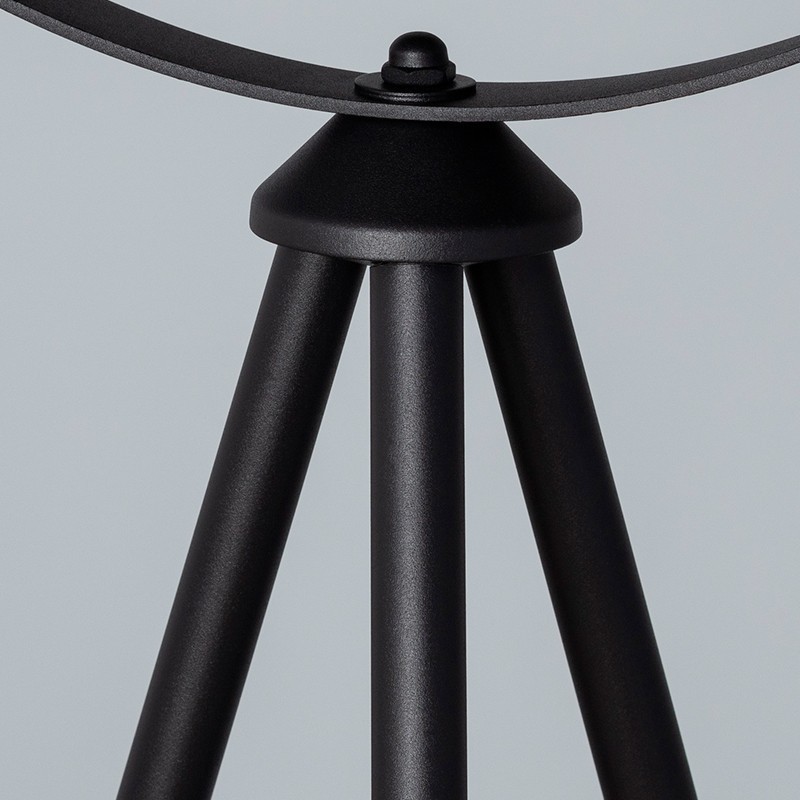 Lámpara de Pie Negra estilo Industrial Taurus - Montiel