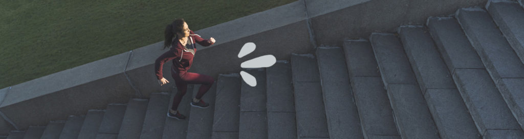 subir y bajar para hacer ejercicio en la oficina