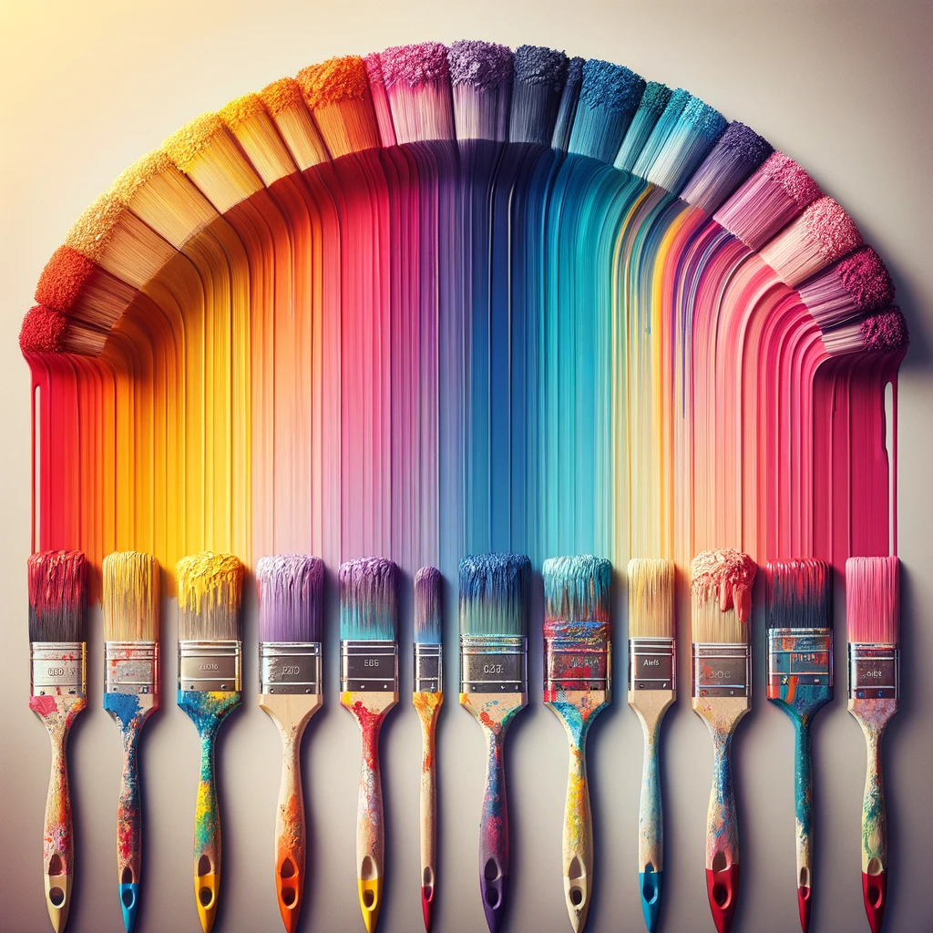 Paleta de colores de pintura para paredes