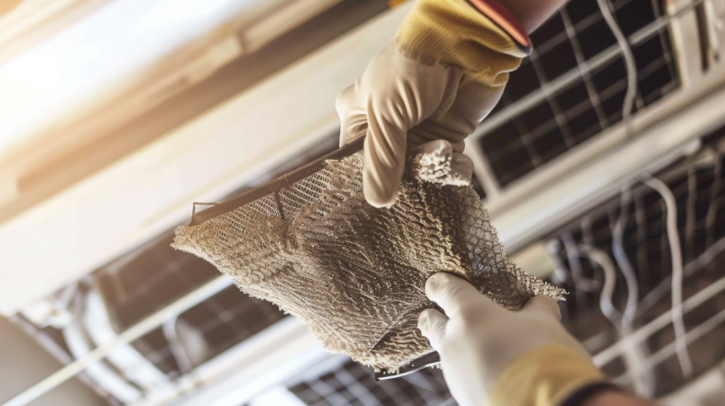 El aire acondicionado hace mal olor.