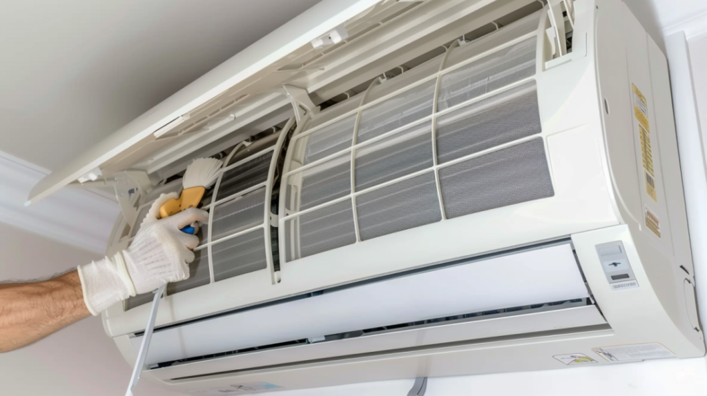 El aire acondicionado hace mal olor.