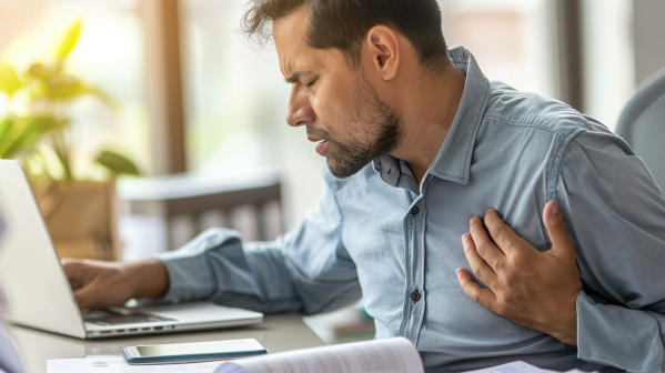 Cómo la postura del torso al sentarse en la oficina afecta la respiración y la fatiga