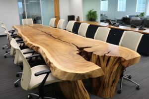 mesa de reuniones de madera