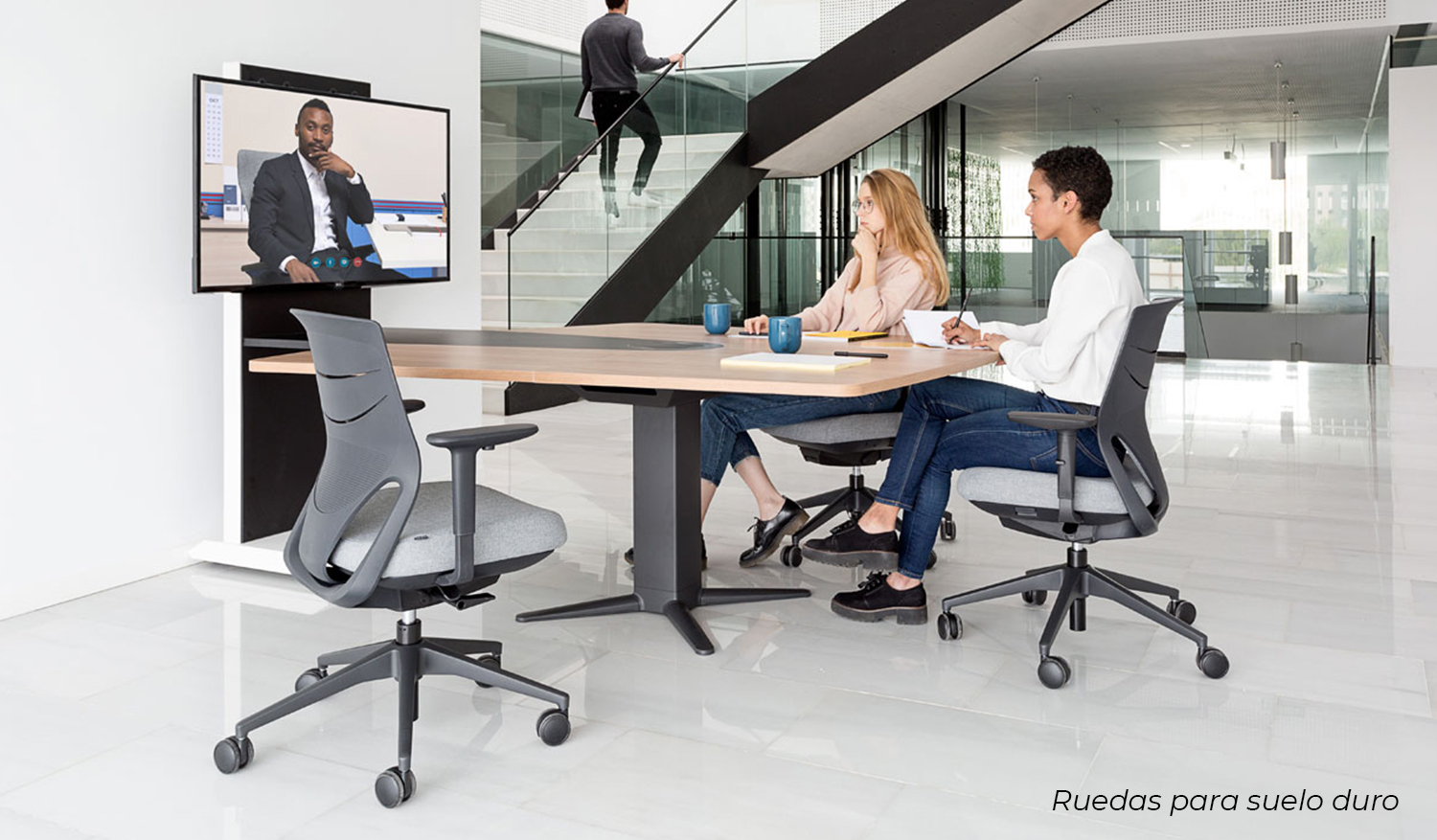 ruedas sillas de oficina suelos duros o parquet