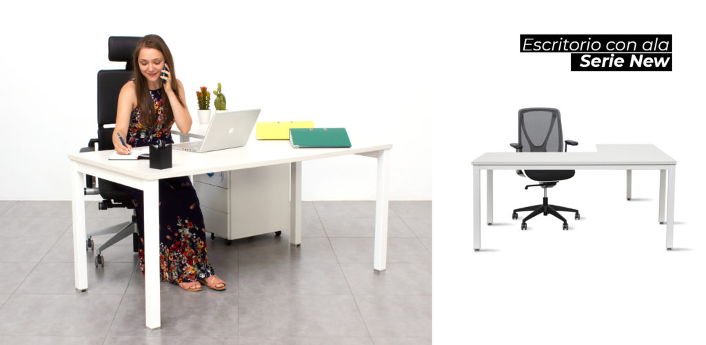escritorio en L para teletrabajar desde casa
