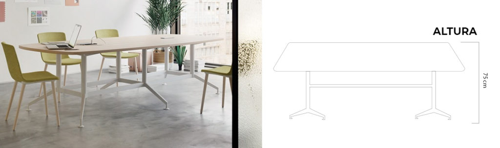 altura de una mesa de trabajo