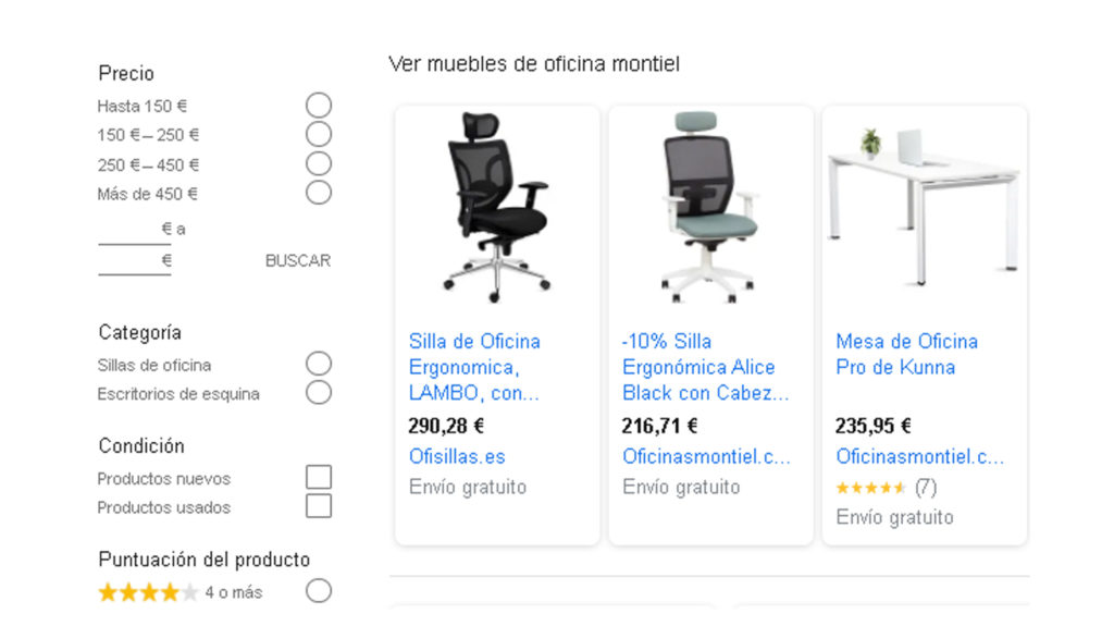 comparar y comprar muebles oficina baratos