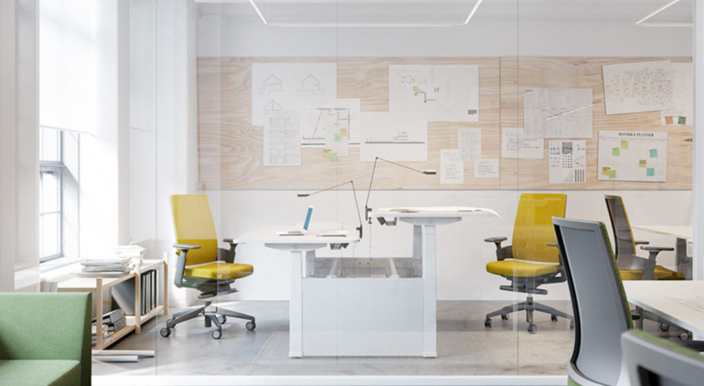 Escritorios de trabajo Teletrabajo en casa y de pie