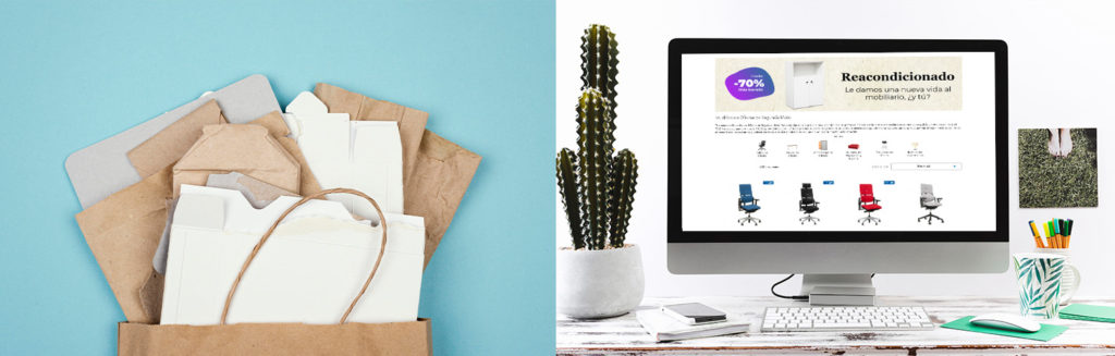 utiliza papel reciclado en la oficina