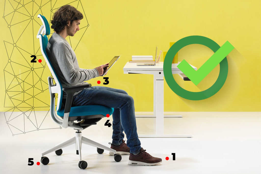 cómo sentarse bien en la oficina