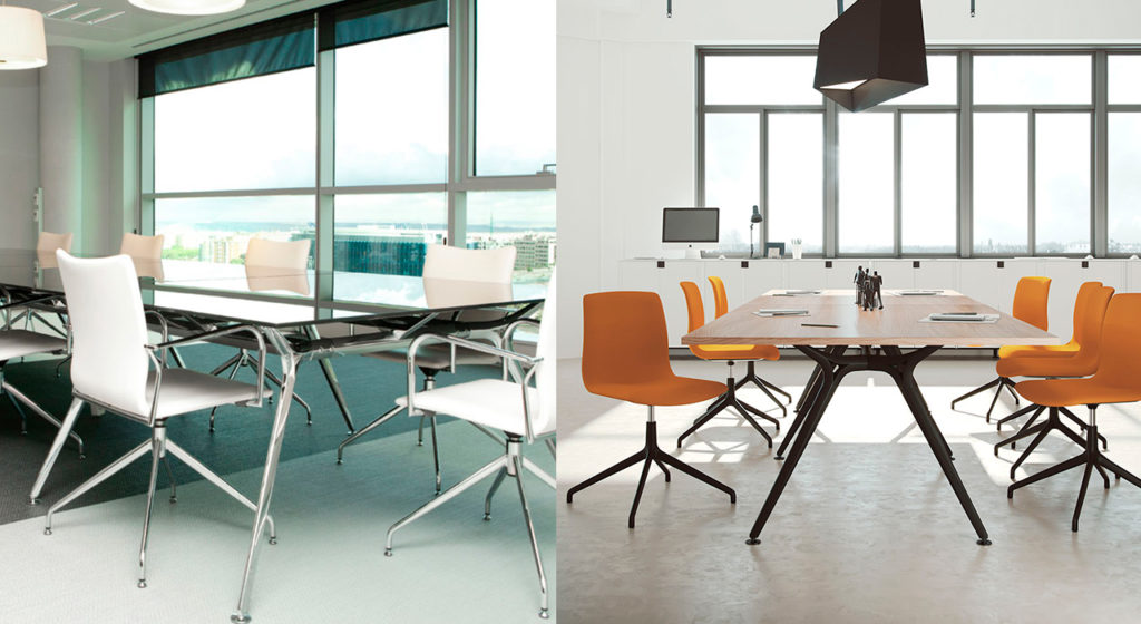 que sillas poner mesa cristal