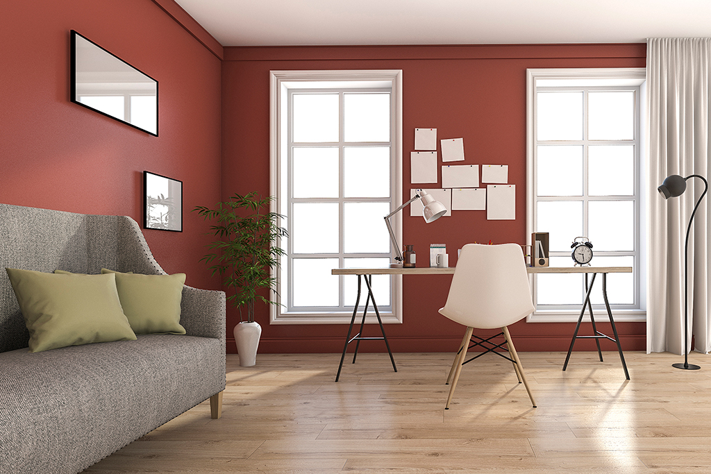 con que color combina rojo paredes