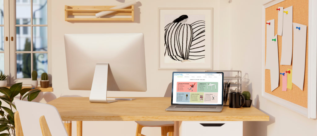 imagen de oficina de estilo nórdico