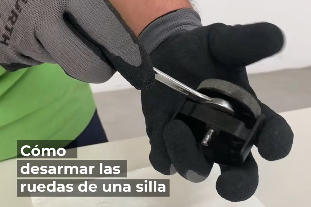 desarmar ruedas silla de oficina