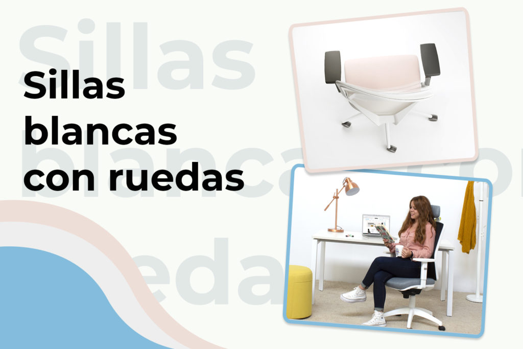 sillas escritorio blancas con ruedas