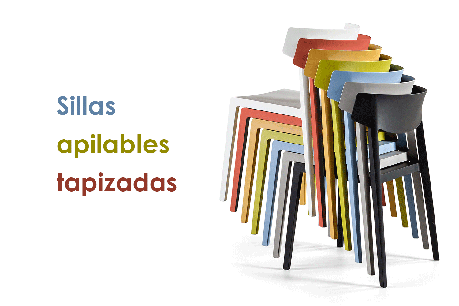 sillas apilables tapizadas
