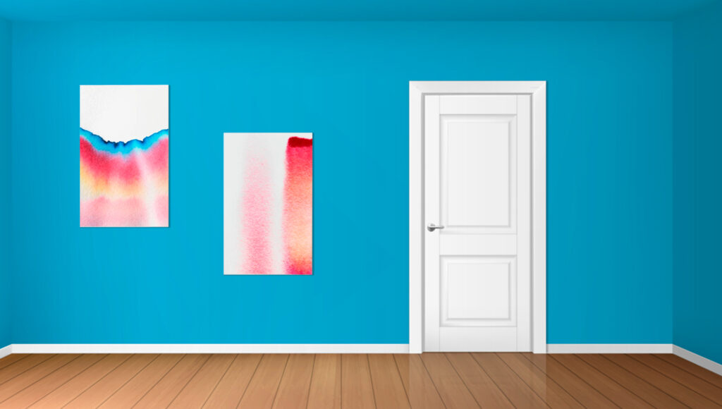 Pinturas en paredes modernas