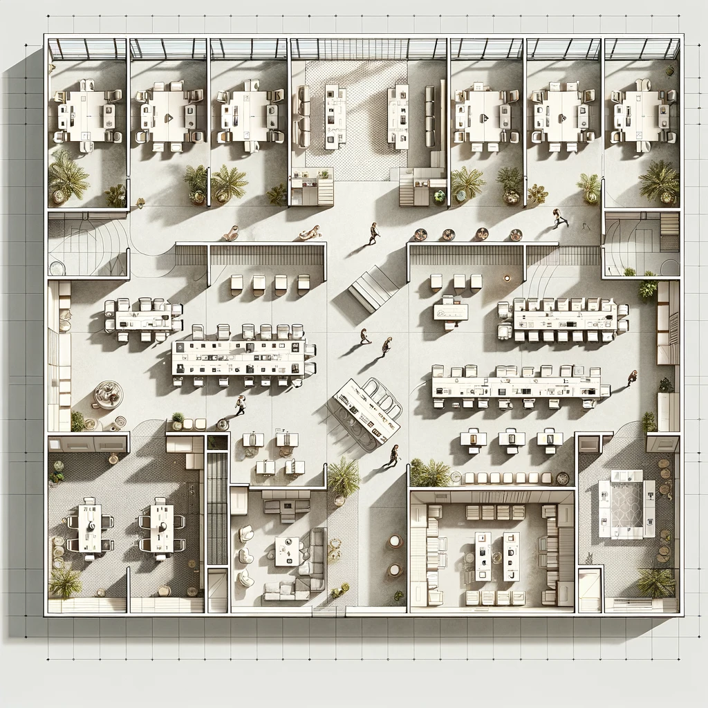 distribución oficina ejemplos