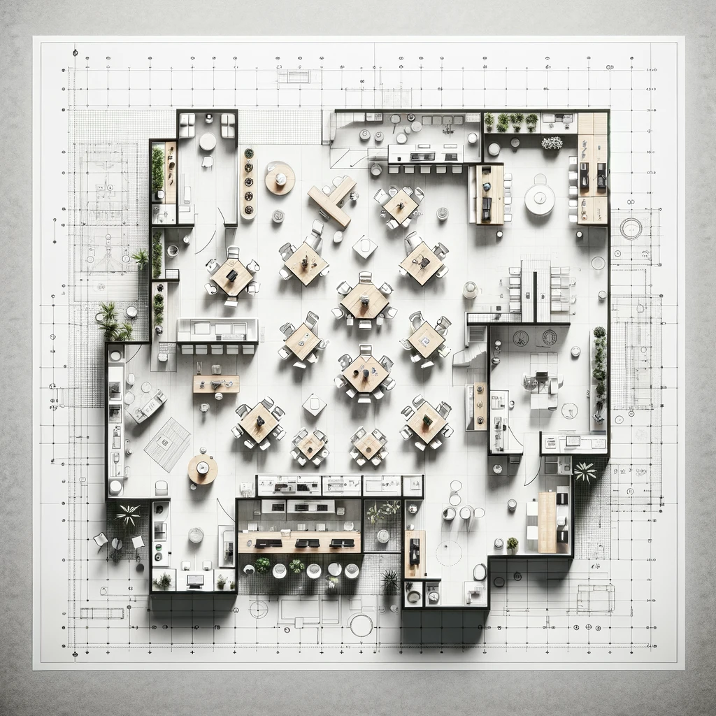 distribución oficina ejemplos