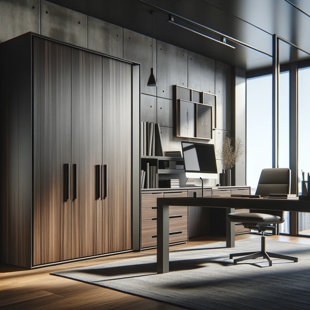 color wengue en la oficina