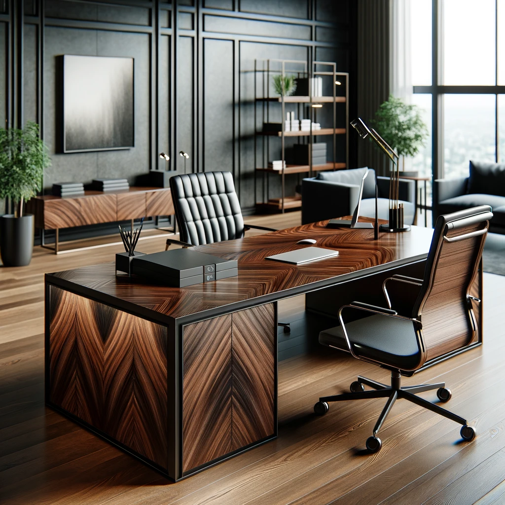 color wengue en la oficina