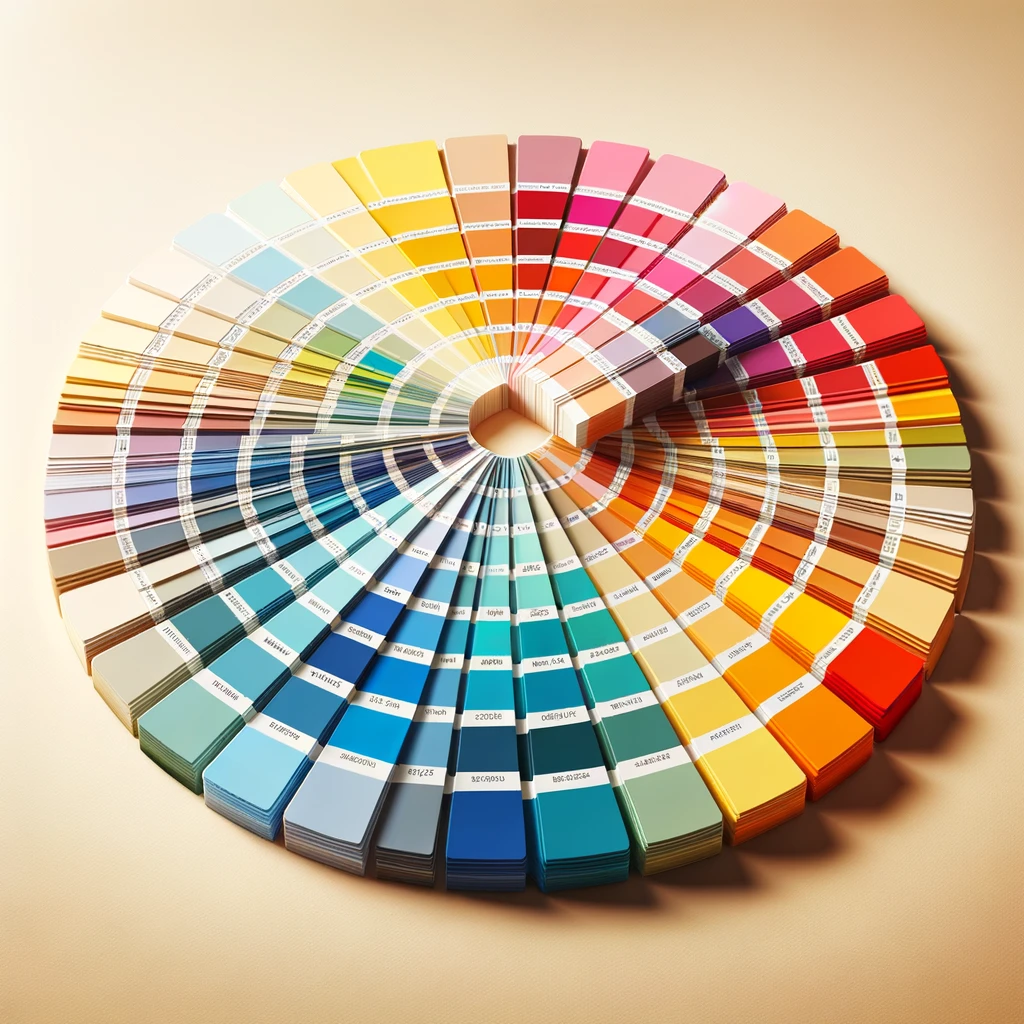 Paleta de colores de pintura para paredes