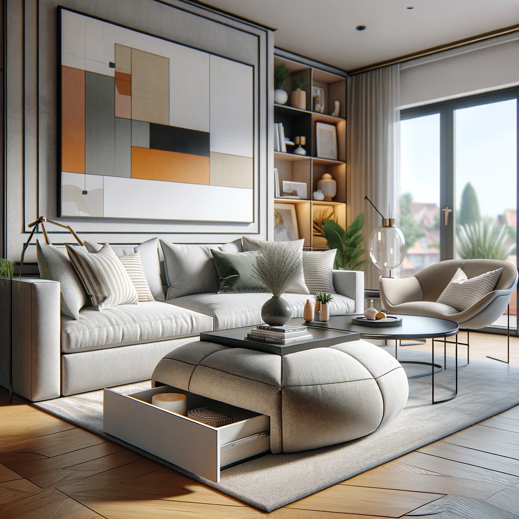 Ideas para decorar salones con puffs