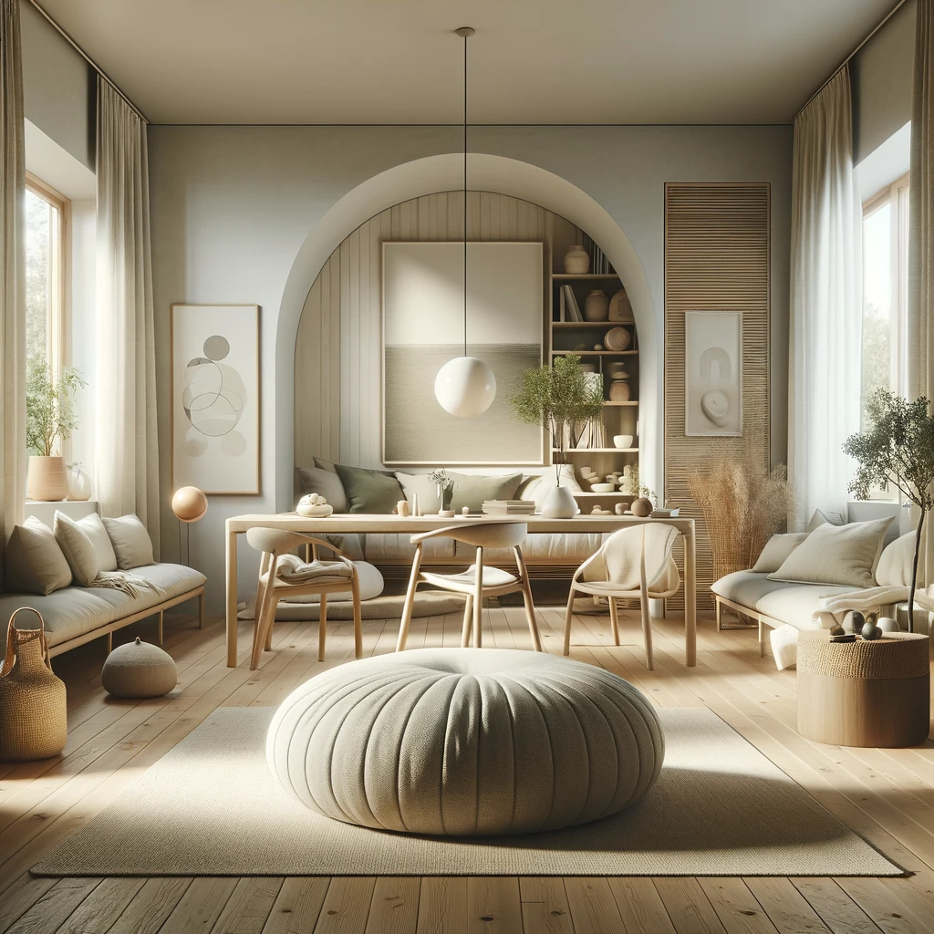 Ideas para decorar salones con puffs