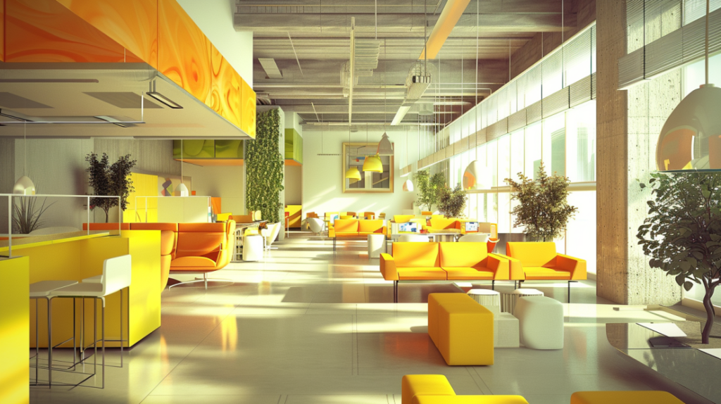 Colores para fomentar la creatividad y la energía en la oficina