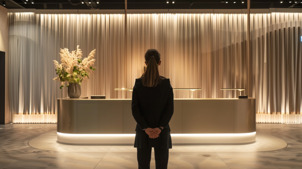Mostradores de recepción modernos
