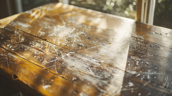 Cómo quitar manchas blancas de madera barnizada