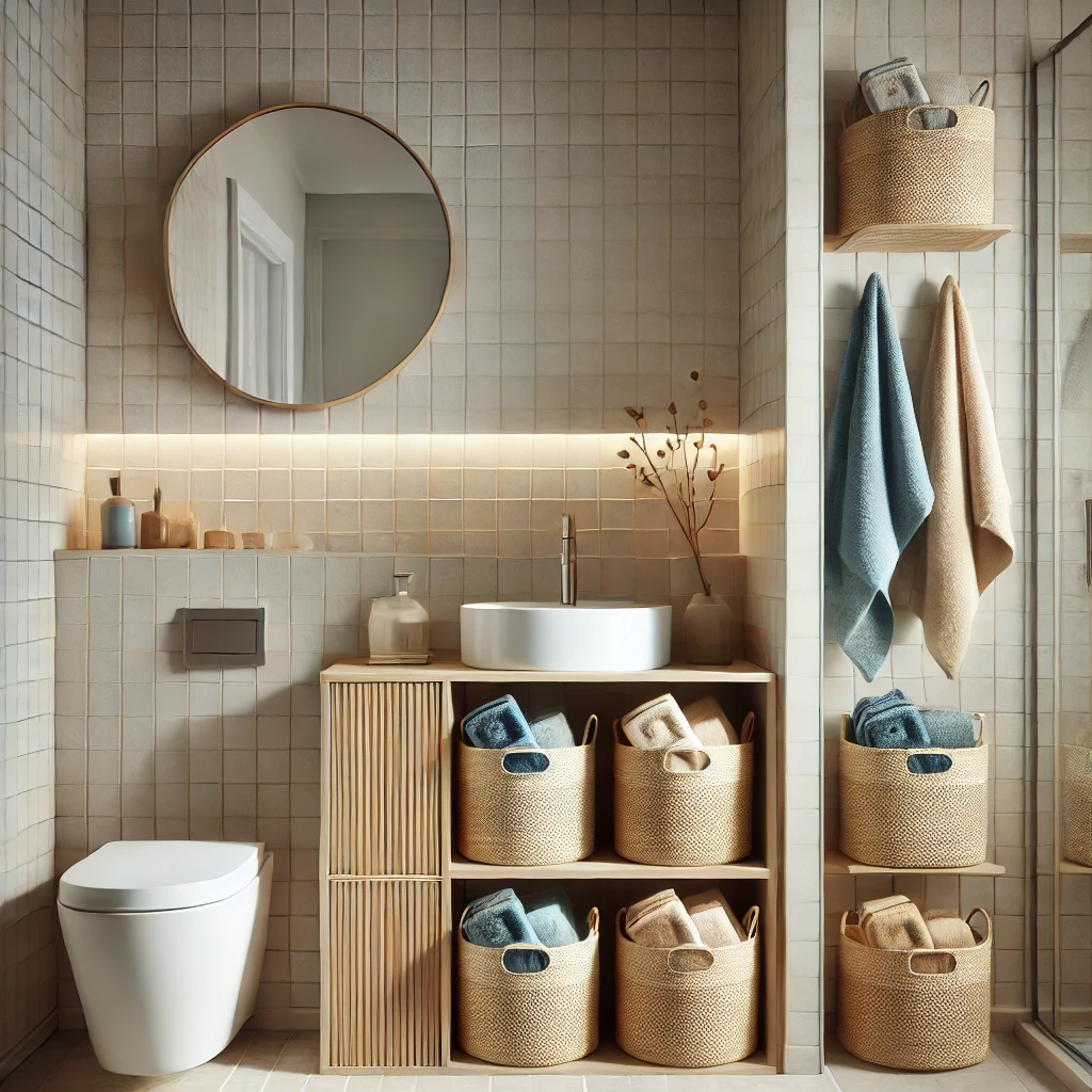 Cómo maximizar el almacenamiento en baños pequeños