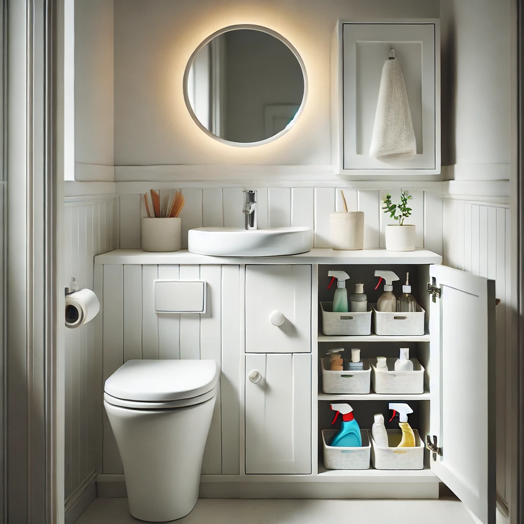 Cómo maximizar el almacenamiento en baños pequeños