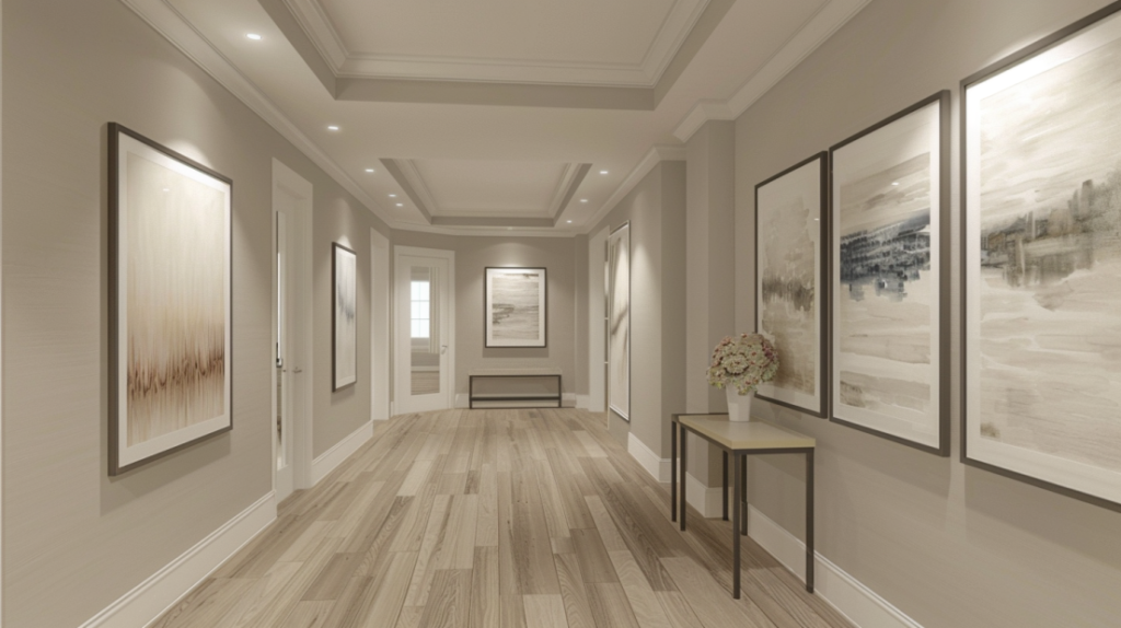 Cómo elegir cuadros y arte para decorar un pasillo