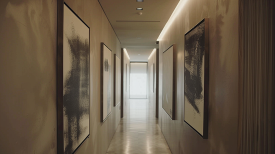 Cómo elegir cuadros y arte para decorar un pasillo