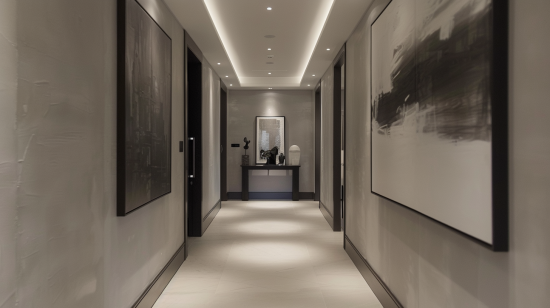 Cómo elegir cuadros y arte para decorar un pasillo