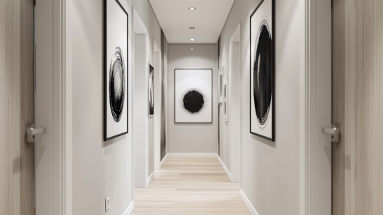 Cómo elegir cuadros y arte para decorar un pasillo