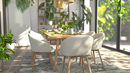 Altura ideal para una mesa de comedor