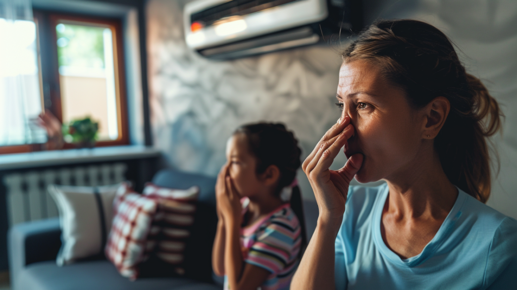 El aire acondicionado hace mal olor.