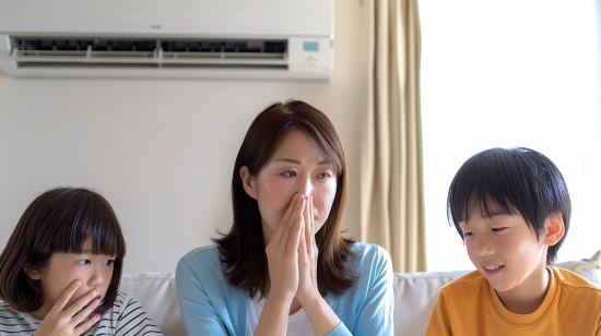 El aire acondicionado hace mal olor.