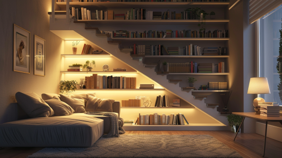 Cómo aprovechar el espacio bajo las escaleras de forma creativa