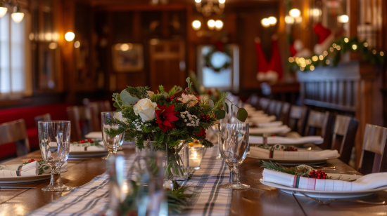 mesas de navidad decoradas sencillas