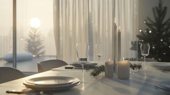 mesas de navidad decoradas sencillas