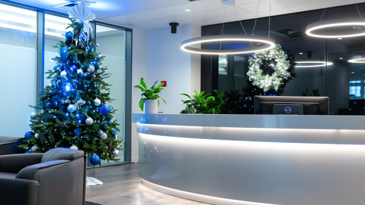 Descubre cómo decorar tu recepción navideña de forma elegante y profesional para impresionar a clientes y motivar a tus empleados.