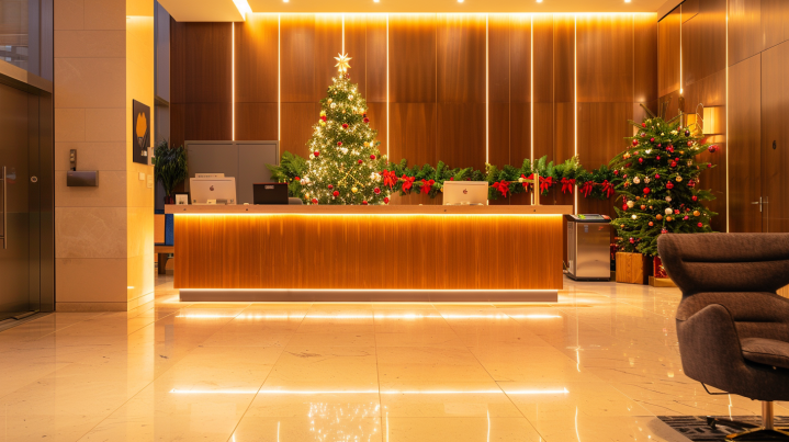 Descubre cómo decorar tu recepción navideña de forma elegante y profesional para impresionar a clientes y motivar a tus empleados.